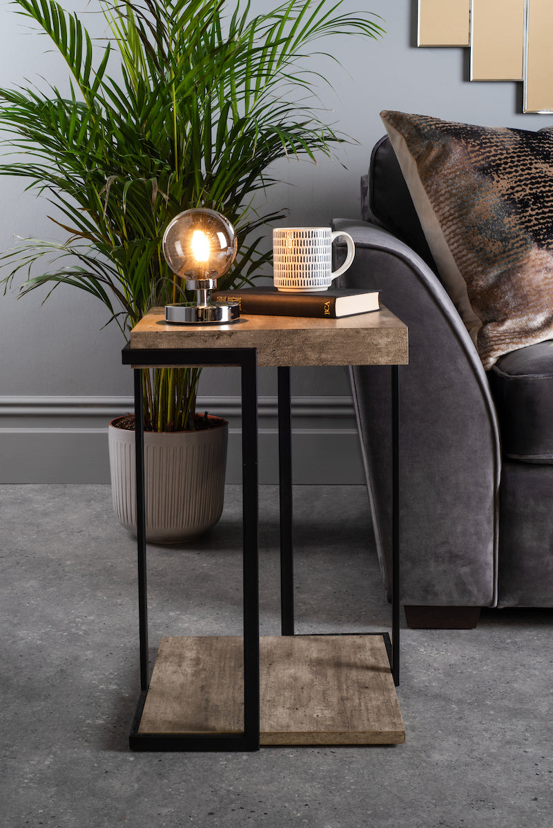 Dar Royan Square Table Concrete Effect