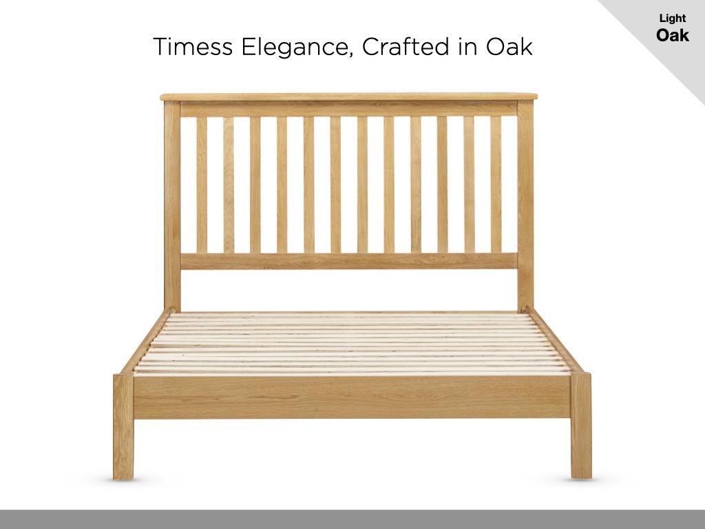 Lugano Oak Slatted Bed