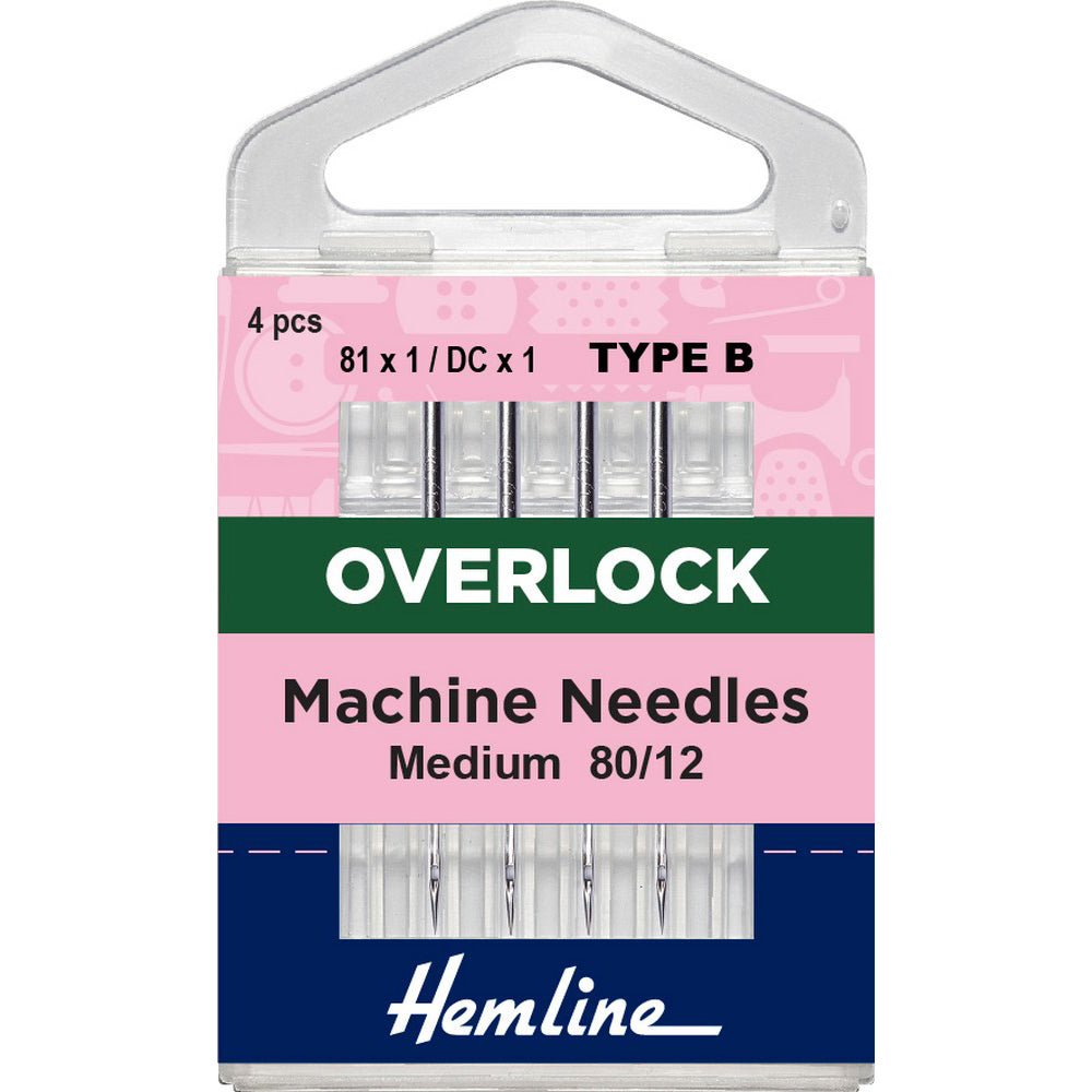 Hemline Overlock Machine Needles Medium 80/12 4 pcs