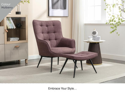 Katelyn Accent Chair with Stool