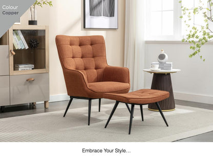 Katelyn Accent Chair with Stool