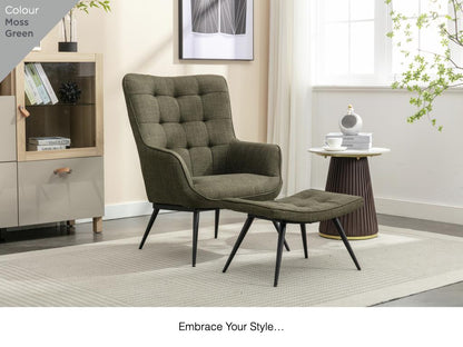 Katelyn Accent Chair with Stool