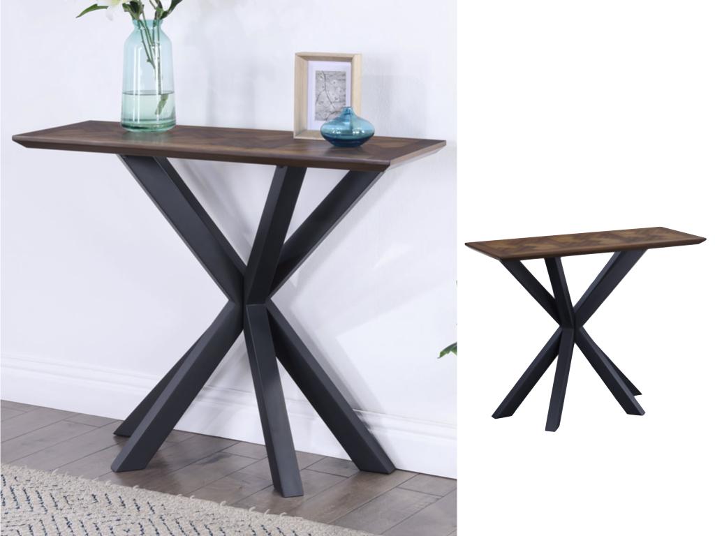 Nevada Parquet Top Rectangle Console Table