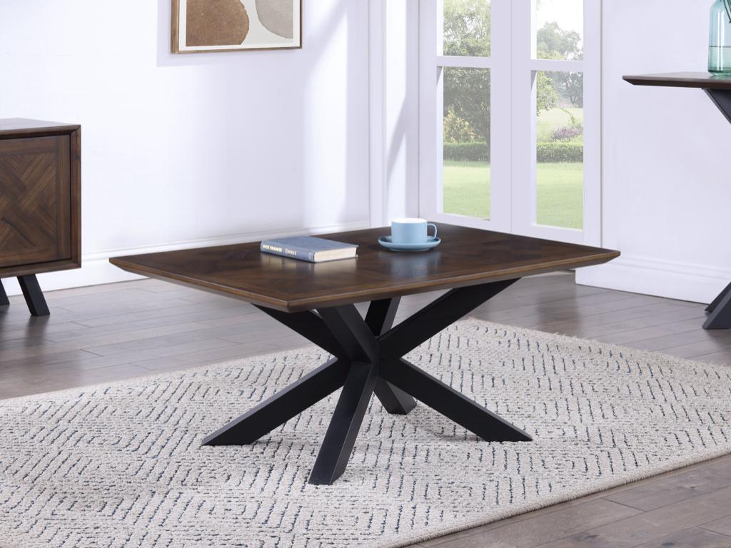 Nevada Parquet Top Rectangular Coffee Table