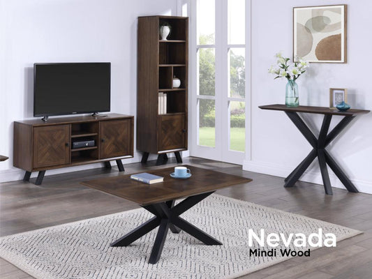 Nevada Parquet Top Rectangular Coffee Table