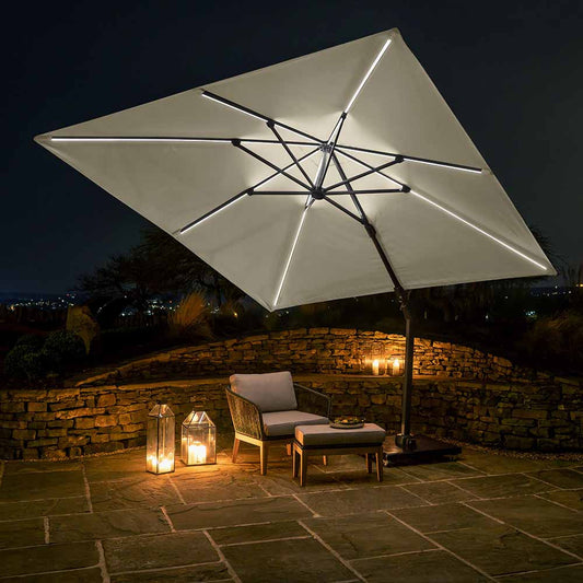 Glow Challenger T2 3m Square Free Arm Parasol