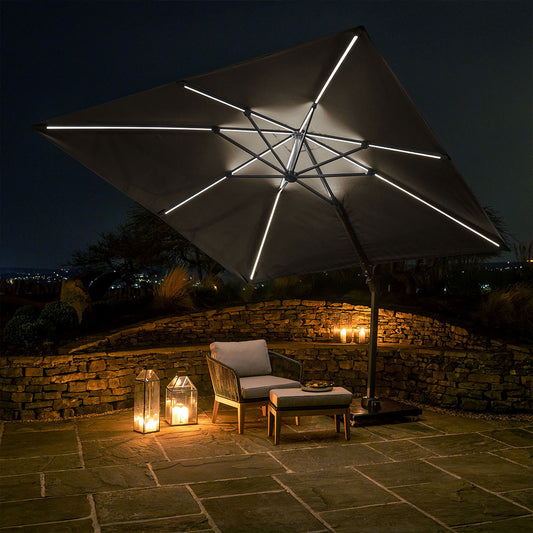 Glow Challenger T2 3m Square Free Arm Parasol
