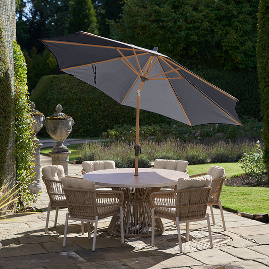 Riva Teak 3m Round Parasol