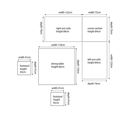 Slate Grey Barbados Square Corner Set with Polywood Top