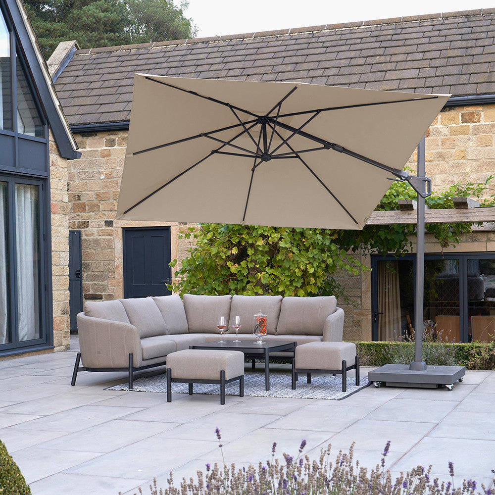 Voyager T2 2.7m Square Free Arm Parasol