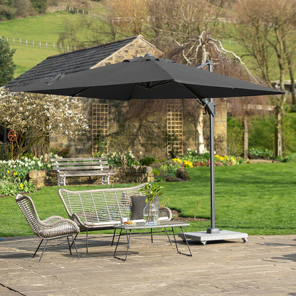 Voyager T2 2.7m Square Free Arm Parasol