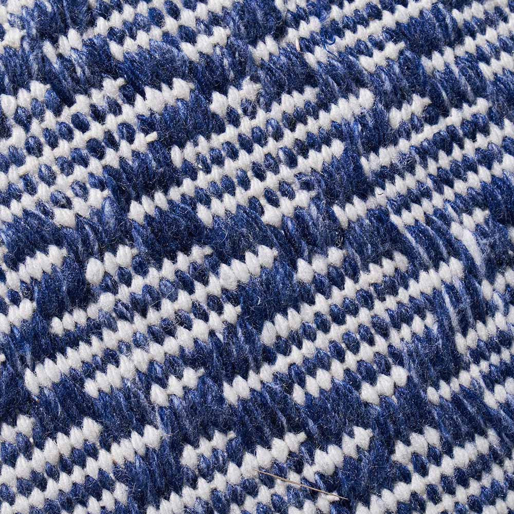 Indoor Outdoor Denim Blue and White Ikat Design Scatter Cushion