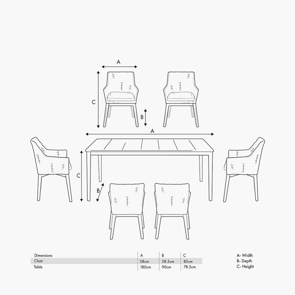 Larissa Light Kuba Grey Outdoor Dining Set