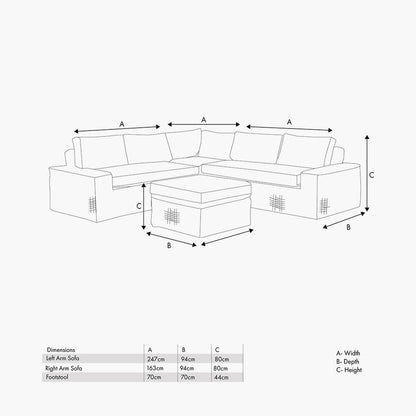 Como Natural Antique Outdoor Seating Set