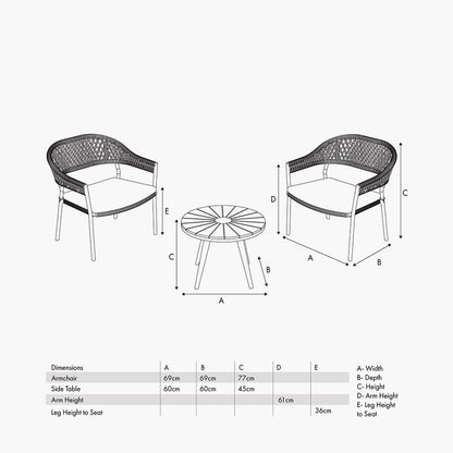 Bazel Outdoor Bistro Set