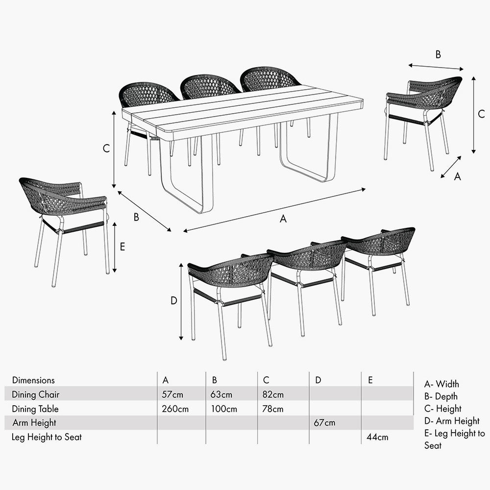 Osaka Latte Outdoor Dining Set