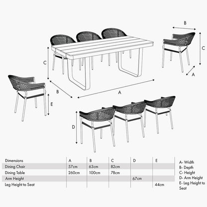 Osaka Latte Outdoor Dining Set