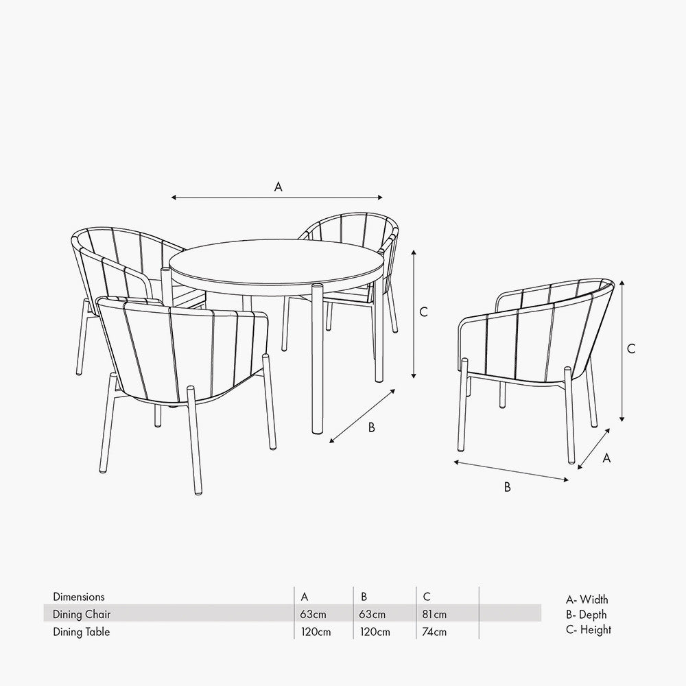 Nevada Putty Outdoor Dining Set