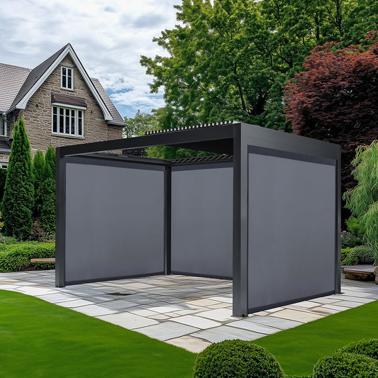 Abierto Full Electric 3m x 4m with LED and 2 x 3m & 1 x 4m Electric Blinds