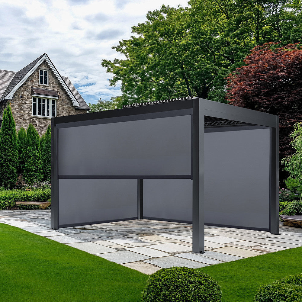 Abierto Full Electric 3m x 4m with LED and 2 x 4m & 1 x 3m Electric Blinds