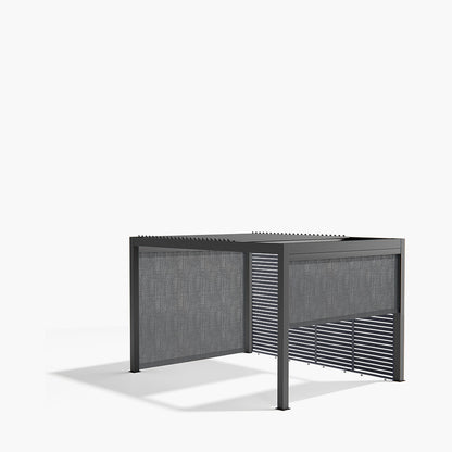 Abierto Full Electric 3m x 4m with LED and 1 x 4m Fixed Louvre Panel & 2 x 3m Electric Blinds