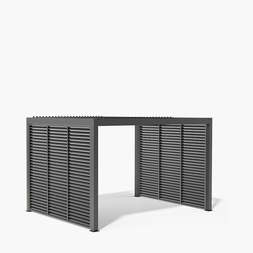 Abierto Full Electric 3m x 4m with LED and 2 x 3m Fixed Louvre Panels