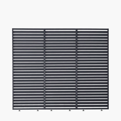 Pavillo Teak 3.5m x 3.5m Pergola with Pavillo Louvre Long Front/Back Panel and Short Side Panel