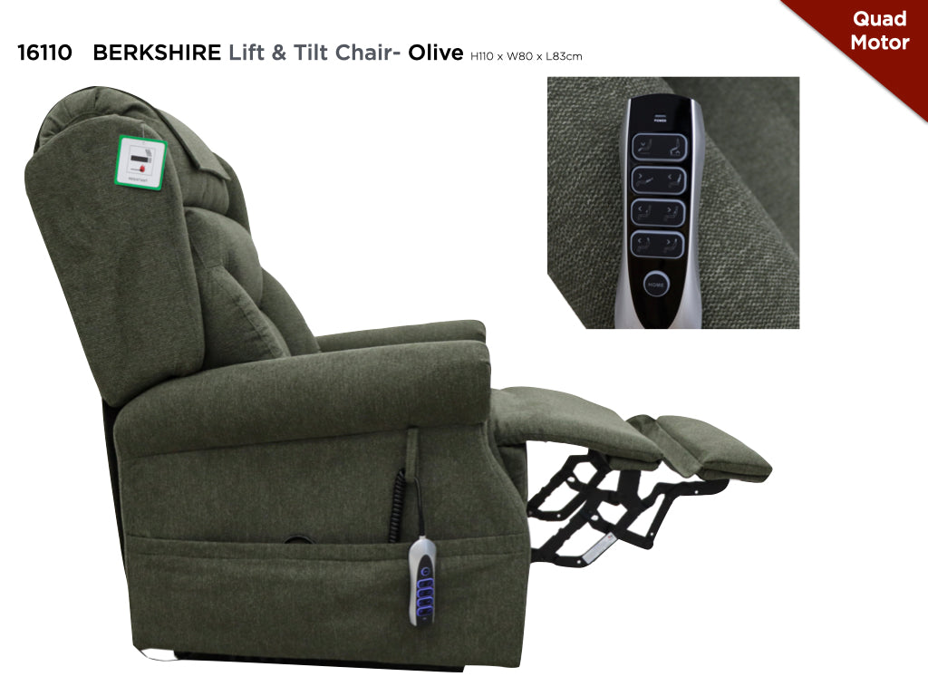 Berkshire Quad Motor Lift & Tilt Armchair