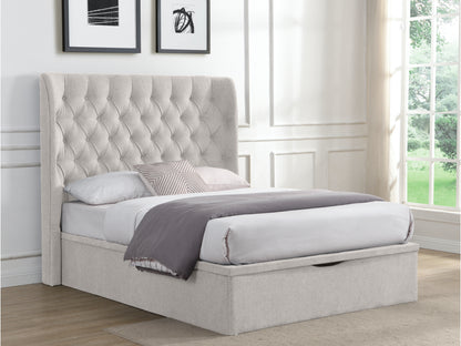 Clara Storage Bed in Beige