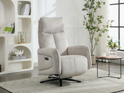 Prestige Fabric Electric Swivel Chair in Rabbit (Dual Motor)