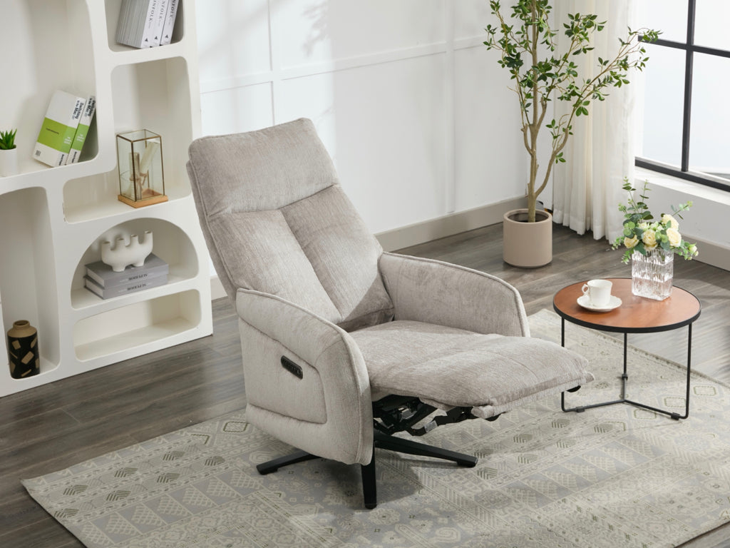 Prestige Fabric Electric Swivel Chair in Rabbit (Dual Motor)