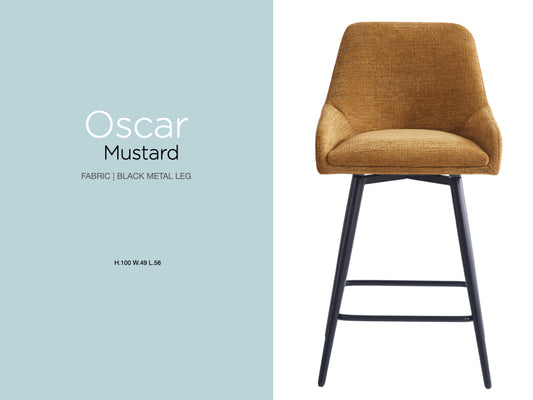 Oscar Mustard Counter Stool