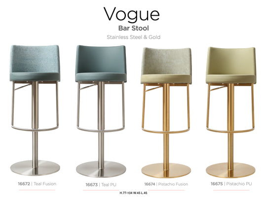 Vogue Gold Pistachio Barstool