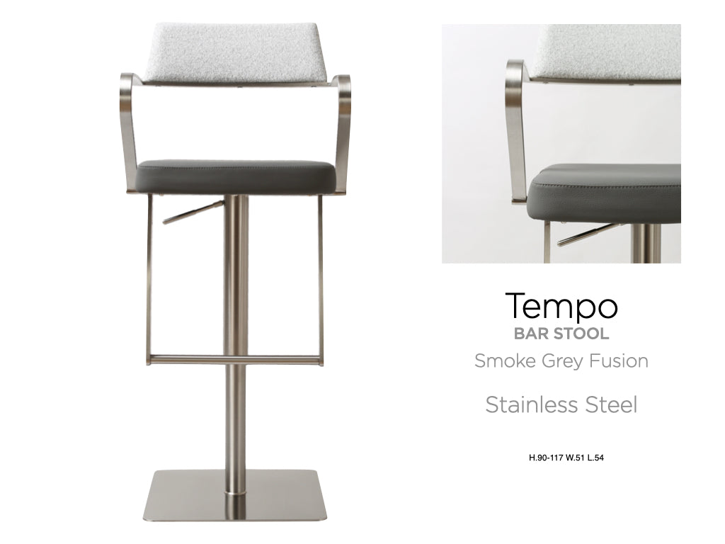 Tempo Stainless Steel Barstool