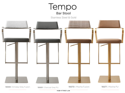Tempo Gold Mocha Barstool