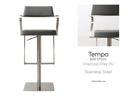 Tempo Stainless Steel Barstool
