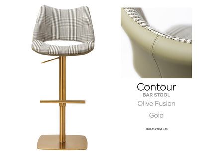 Contour Gold Olive Barstool