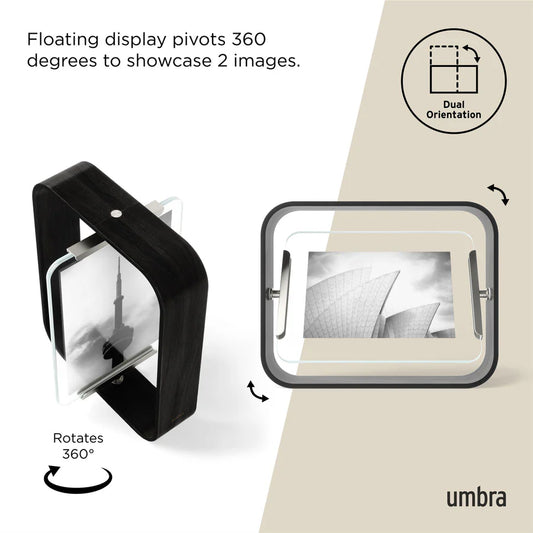 Umbra Bellwood Curved Double Sided Picture Frame in Black