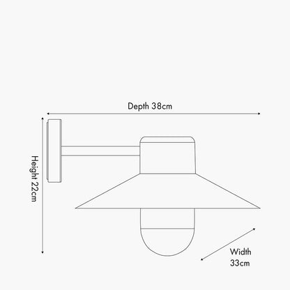 Carina Dark Grey Metal Outdoor Wall Light