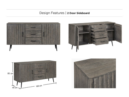 Monarch 2 Door Sideboard