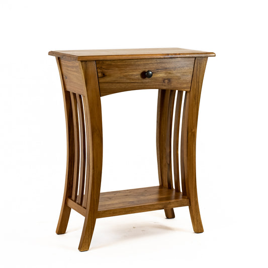 Teak Curved Leg Hall Table