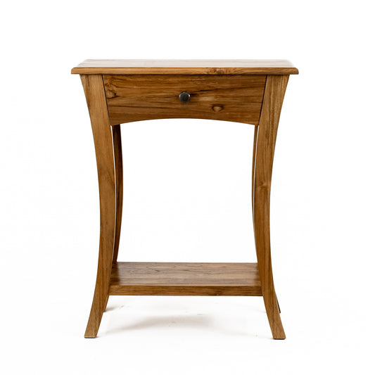 Teak Curved Leg Hall Table