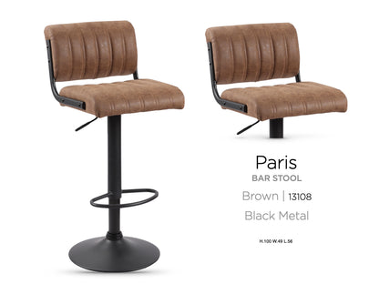 Paris Blue Bar Stool Set of 2 | Knock-Down Design | Contemporary Dining Seating