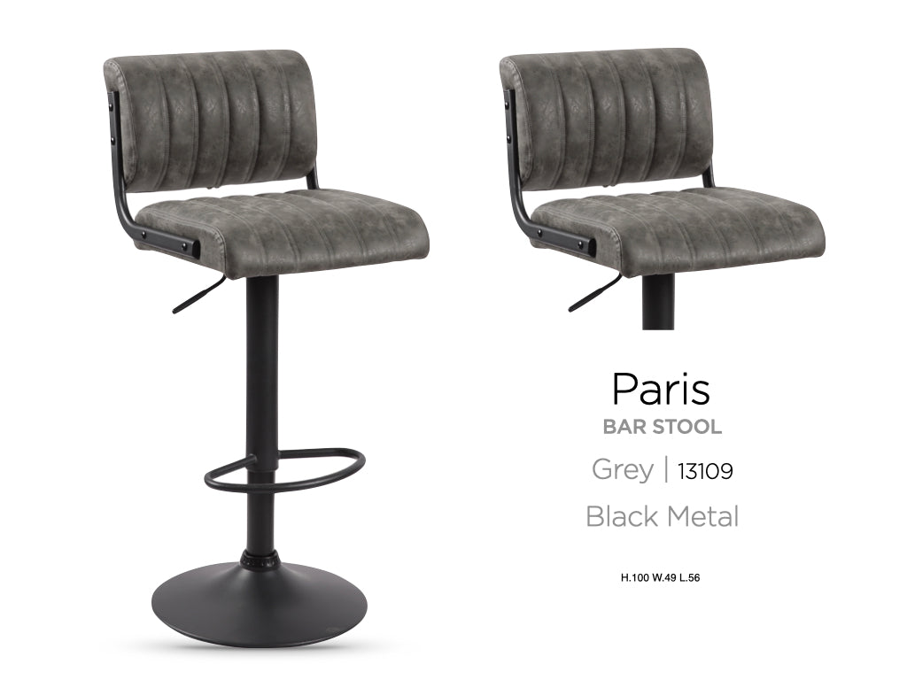 Paris Blue Bar Stool Set of 2 | Knock-Down Design | Contemporary Dining Seating