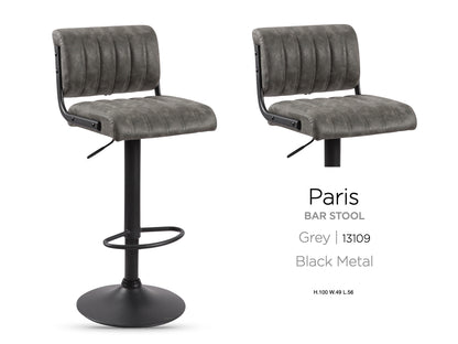 Paris Blue Bar Stool Set of 2 | Knock-Down Design | Contemporary Dining Seating
