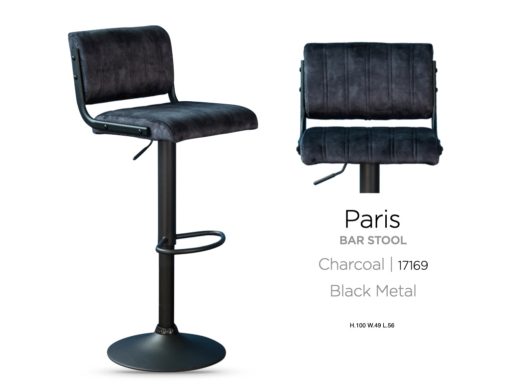 Paris Blue Bar Stool Set of 2 | Knock-Down Design | Contemporary Dining Seating