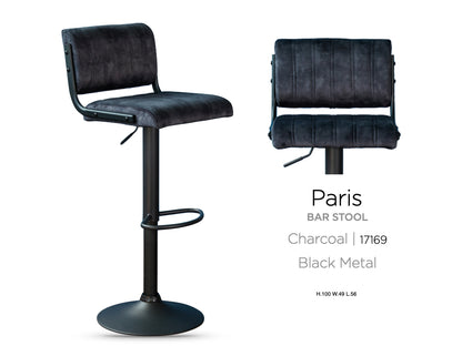 Paris Blue Bar Stool Set of 2 | Knock-Down Design | Contemporary Dining Seating