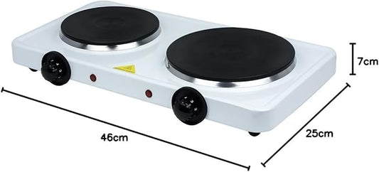 Status Colorado 2500W Double Hot Plate in White