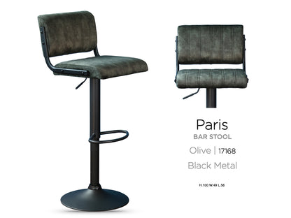 Paris Blue Bar Stool Set of 2 | Knock-Down Design | Contemporary Dining Seating