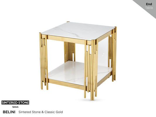 Belini Sintered Stone End Table